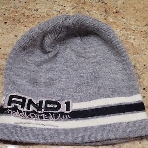 AND1 Kids Gray Beanie with Stripes